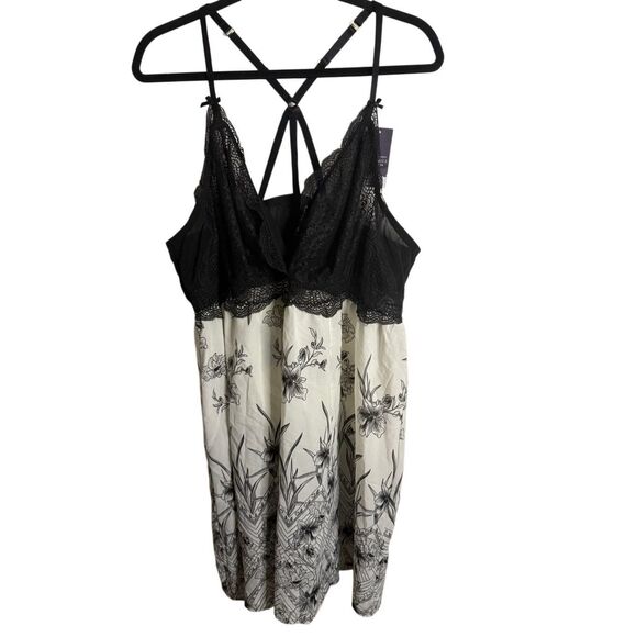 NWT Cacique Lace Sheer Floral Nightgown Women’s Size 26/28 - Picture 1 of 6